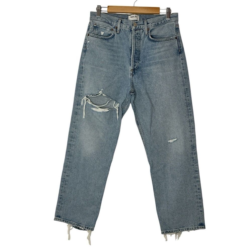 AGOLDE Jeans 90's Women size 27x26 Blue Denim High Rise Med Wash Slow Fashion
